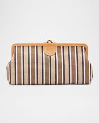 Manuela Frame Canvas Clutch Bag