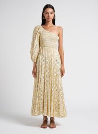 Sundress - Robe longue asymétrique évasée - Taille XL/2XL - Jaune