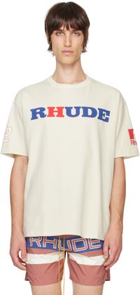 Rhude T-shirt blanc cassé