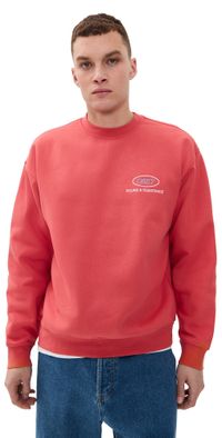 Obey Heavyweight Sound Crew Sweatshirt Mineral Red XL