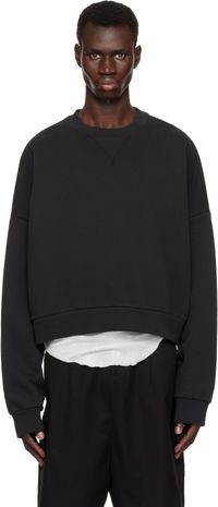 Entire Studios Pull molletonné droit noir - Uniform