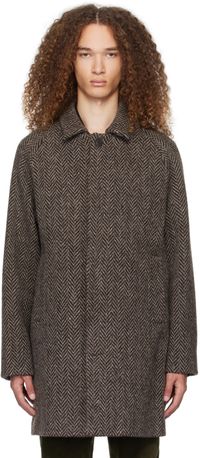 Sunspel Brown Buttoned Coat