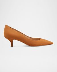 Stuart Suede Kitten Pumps