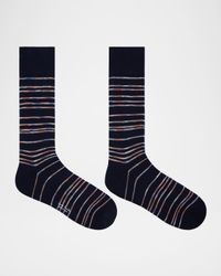 Men's Kew Multicolor Pinstripe Crew Socks