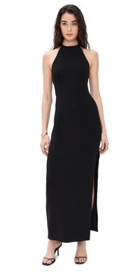 Norma Kamali Halter Long Dress Black XS