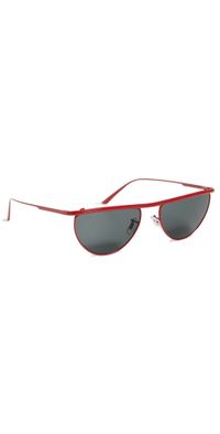 Oliver Peoples Eyewear Oliver Peoples x Khaite Round Sunglasses Red/Red One Size