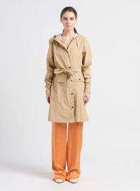 Rains - Trench imperméable à capuche - Taille L - Beige