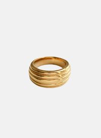 Aec Paris - Bague large musca - Taille 56 - Doré