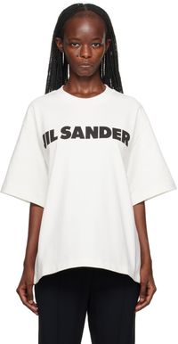 Jil Sander White Printed T-Shirt