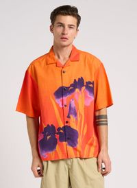 Edwin - Chemise col classique imprimée en coton - Taille XL - Multicolore
