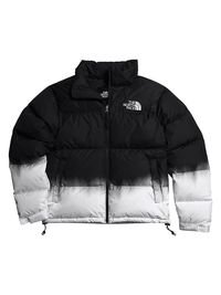 Men's 1996 Retro Nuptse Dip-Dye Down Jacket - Black Dip Dye - Size XL