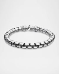 Men's Box Chain Bracelet in Silver, 7mm