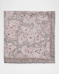 Men's Silk Paisley Pocket Square