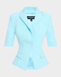 Melbourne Short-Sleeve Crepe Blazer