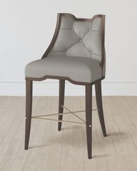 Logan Leather Counter Stool, 26"