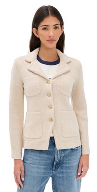 Alex Mill Janie Cardigan In Wool Cotton Blend Black XS