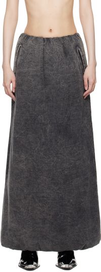 Diesel Black O-Tulip Maxi Skirt