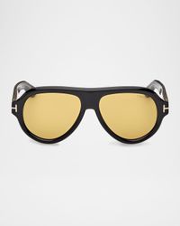 Men's Icon Collection Acetate Aviator Sunglasses