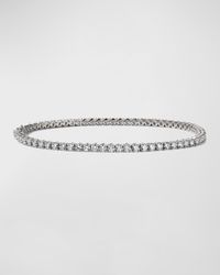 18k White Gold 71-Diamond Tennis Bracelet, 3.30tcw