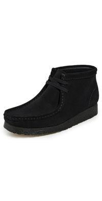 Clarks Wallabee Boots Black Suede 10