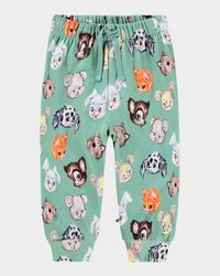 Boy's Simeon Squirrel-Print Jogger Pants, Size Newborn-3