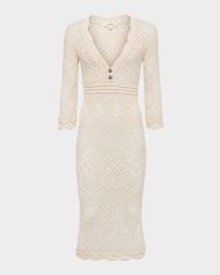 Doive Pointelle Midi Dress