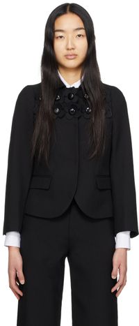 SHUSHU/TONG Black Flower Suit Jacket