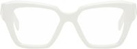 Prada Eyewear White Cat Eye Acetate Glasses