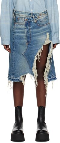 R13 Minijupe Norbury bleue en denim