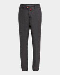 Men's Mini Houndstooth Wool-Cashmere Pants