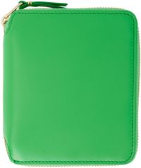 COMME des GARÇONS WALLETS Green Classic Print Wallet