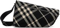 Burberry Black & Beige Large Shield Bag