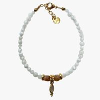 Ginandger - Bracelet pierre de lune - Taille Unique - Bleu