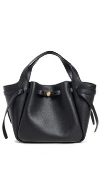 Tory Burch Romy Pebbled Satchel Black One Size