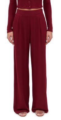 Leset Lauren Pleated Pocket Pants Pinot L