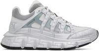 Versace White & Silver Trigreca Sneakers