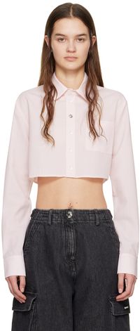 Coperni Pink Cropped Shirt