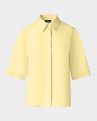 Linen Short Sleeve Blouse