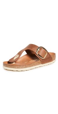 Birkenstock Gizeh Big Buckle Sandals Cognac 37