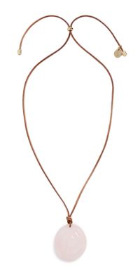 LELET NY Leila Swirl Necklace Rose Quartz One Size