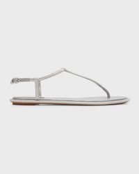 Strass T-Strap Thong Sandals