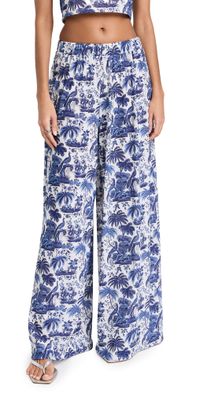 STAUD Marza Pants Blue Toile L