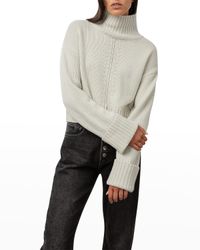 Halle Cashmere-Merino Wool Turtleneck Sweater
