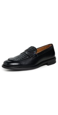Allen Edmonds Como Woven Leather Loafers black - 001 11.5