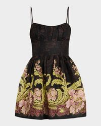 Alba Floral Fit-And-Flare Mini Dress