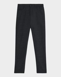 Men's Melange Wool Straight Fit Five-Pocket Pants