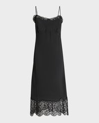 Lace-Trim Slip Dress