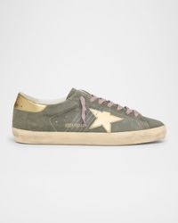 Men's Super-Star Suede and Metallic Leather Sneakers