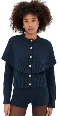 Line & Dot Reese Cape Cardigan Navy L