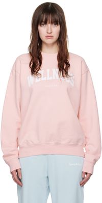 Sporty & Rich Pull molletonné de style collégial 'Wellness' rose